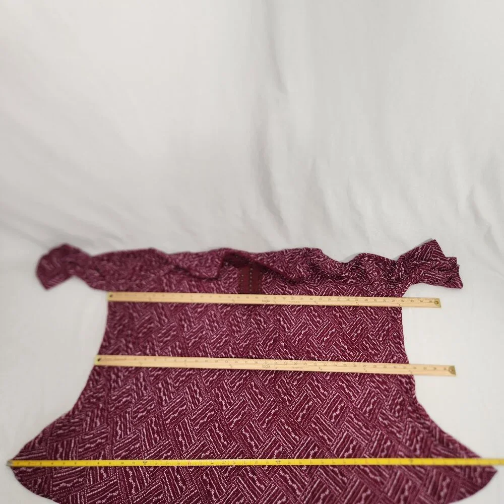 WOMAN WITHIN Flowy Crinkle Pink/White Studs Bell Sleeve Tunic Blouse Top Size 2X - Picture 15 of 16